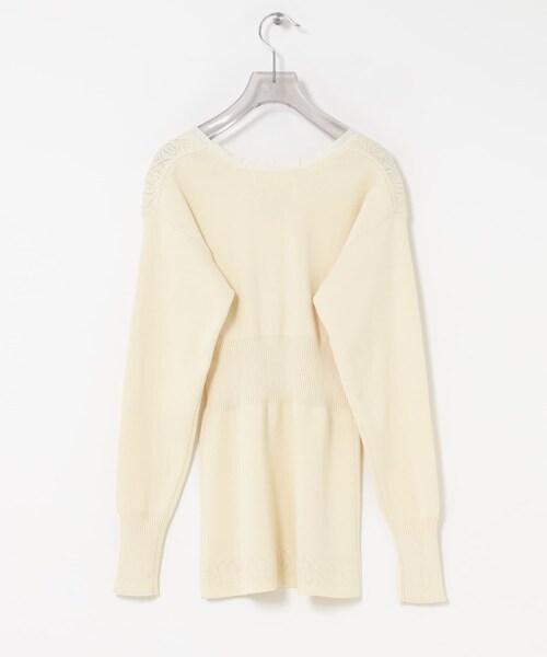 URBAN RESEARCH（アーバンリサーチ）の「crinkle crinkle crinkle　GEOMETRIC JACQUARD KNIT（ニット/セーター・レディース・IVORY/BLACK・Free）」の5枚目の写真