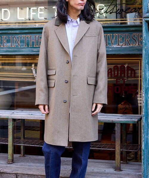 ADAM ET ROPE'(アダムエロペ)の「【CHRYSALIS/クリサリス】CHESTERFIELD(チェスターコート・メンズ・ベージュ・38/40)」の8枚目の写真