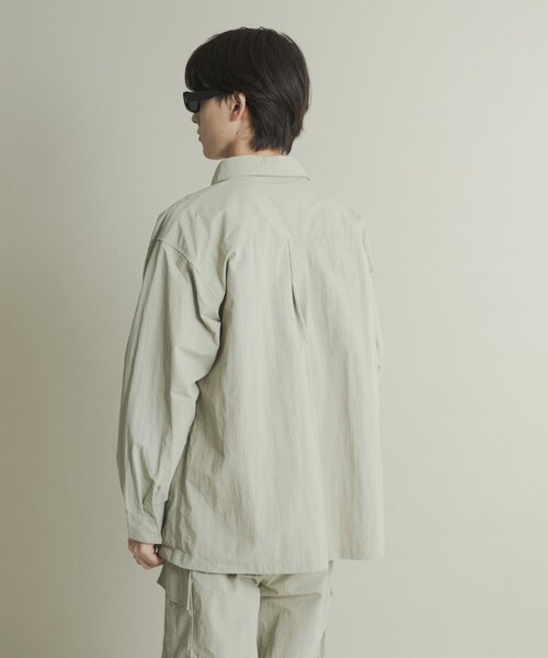 SENSE OF PLACE by URBAN RESEARCH(センスオブプレイスバイアーバンリサーチ)の「ユーティリティーロングスリーブシャツジャケット(テーラードジャケット・メンズ・BLACK/GREIGE/PURPLE・M/L)」の19枚目の写真