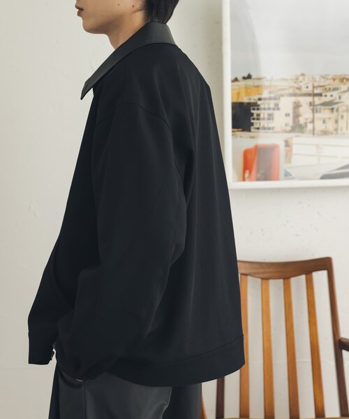 SENSE OF PLACE by URBAN RESEARCH（センスオブプレイスバイアーバンリサーチ）の「FLカラージップブルゾン（ブルゾン・メンズ・BLK×BLK/GRY×BLK/D.BRN×BRN・M/L）」の5枚目の写真