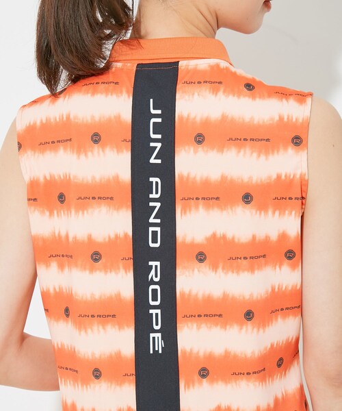 ROPE'（ロペ）の「【UV】【吸水速乾】タイダイプリントノースリーブワンピース（ワンピース・レディース・ブラック/ネイビー/オレンジ・L/M/S）」の10枚目の写真