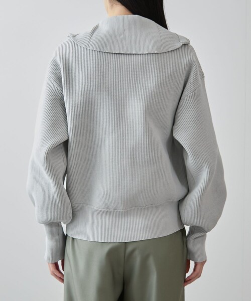 VIS（ビス）の「Wジップハイネックニットカーディガン（カーディガン/ボレロ・レディース・ライトグレー/ネイビー/レッド系・F）」の19枚目の写真