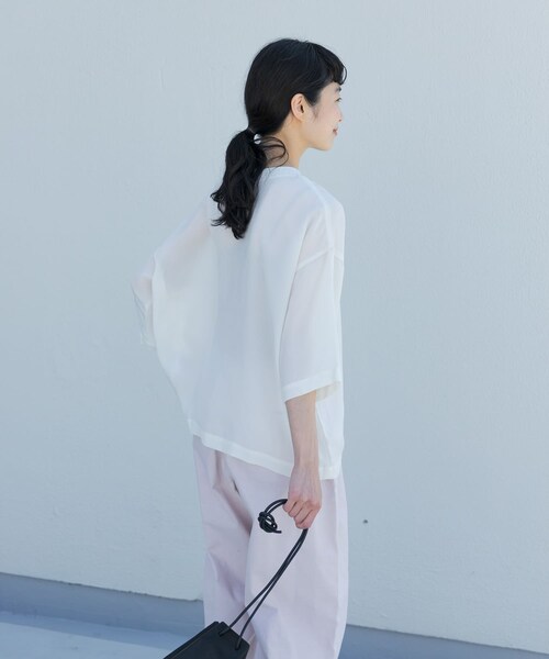 かぐれ（カグレ）の「キュプラプルオーバー（Tシャツ/カットソー・レディース・IVORY/NAVY/CHARCOAL・FREE）」の9枚目の写真
