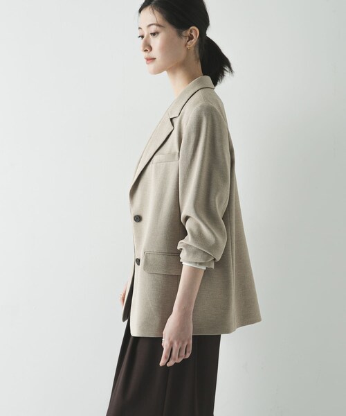 URBAN RESEARCH（アーバンリサーチ）の「リネンライクテーラードジャケット（テーラードジャケット・レディース・BEIGE/BLACK・36/38）」の14枚目の写真