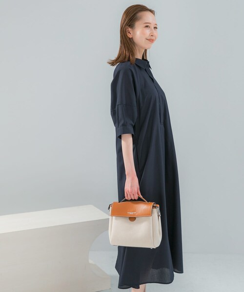 URBAN RESEARCH ROSSO（アーバンリサーチロッソ）の「『WEB限定』イージーリネンシャツワンピース（ワンピース・レディース・BRN/ST/NAVY/BRN/ST-1・Free）」の19枚目の写真