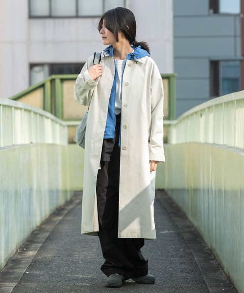 EKAL（エカル）の「T/Cツイルステンカラーコート（ステンカラーコート・レディース・アイボリー/カーキ/ベージュ・One）」の13枚目の写真