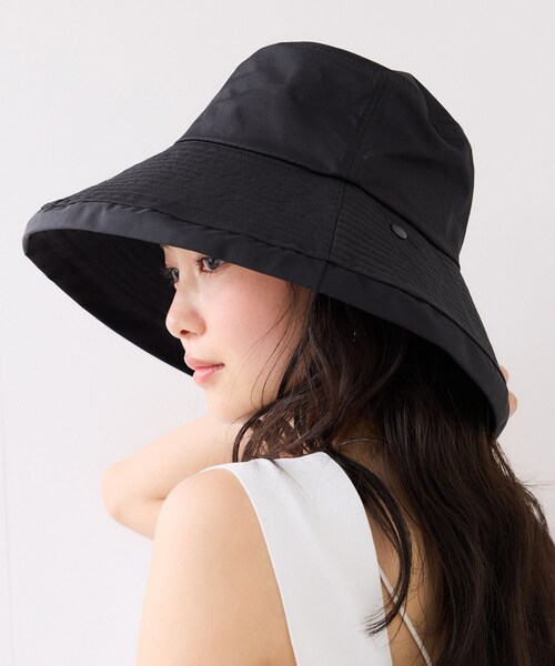 VIS(ビス)の「マイナス18℃ネックカバーつきUVハット/遮熱・UVカット・撥水(ハット・レディース・ブラック/ベージュ・F)」の4枚目の写真