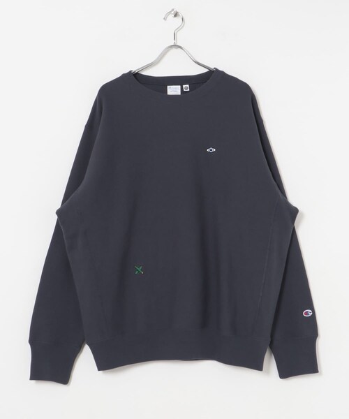 URBAN RESEARCH（アーバンリサーチ）の「『別注』LOWERCASE×Champion　LCリバースウィーブbyFACEOKA（スウェット・メンズ・レッド/シルバー/ブラック/ダークネイビー/オフブラック・M/L/XL/XXL）」の20枚目の写真