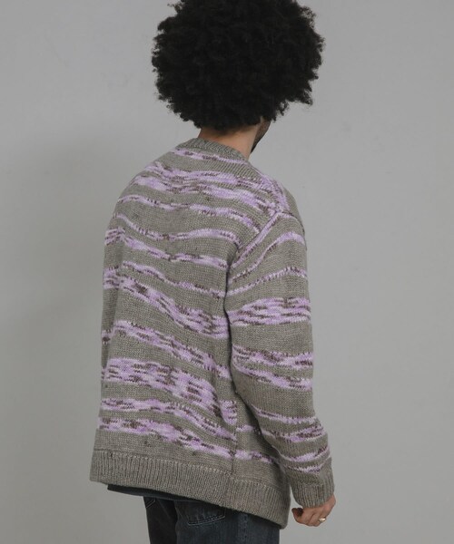 URBAN RESEARCH Sonny Label（アーバンリサーチサニーレーベル）の「ウール混スペースダイニットカーディガン（カーディガン/ボレロ・メンズ・ブラック/ネイビー/ベージュ・M/L）」の16枚目の写真
