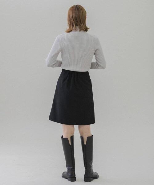 URBAN RESEARCH Sonny Label（アーバンリサーチサニーレーベル）の「メルトン風台形ミニスカート（スカート・レディース・ブラック/ベージュ・36/38）」の10枚目の写真