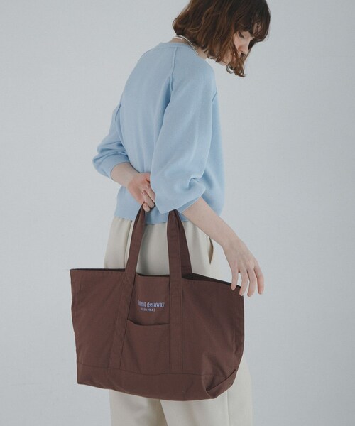 URBAN RESEARCH Sonny Label（アーバンリサーチサニーレーベル）の「WEEKEND GETAWAY TOTEBAG（トートバッグ・レディース・オフ/レッドブラウン/ネイビー・One）」の16枚目の写真