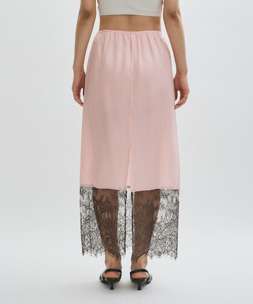 ADAM ET ROPE'（アダムエロペ）の「【EMOELLE】キュプラレースイージースカート（スカート・レディース・ダークブラウン/ピンク・F）」の20枚目の写真