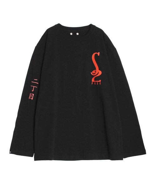 PAMEO POSE（パメオポーズ）の「二丁目Tシャツ（Tシャツ/カットソー・レディース・ホワイト/ブラック/ブラウン・F）」の2枚目の写真