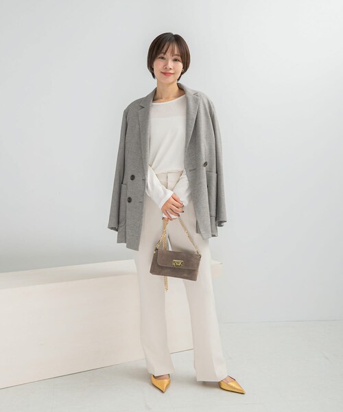 URBAN RESEARCH ROSSO（アーバンリサーチロッソ）の「コットンカシミヤクルーネックカットソー（Tシャツ/カットソー・レディース・OFF/PINK/NAVY・Free）」の6枚目の写真