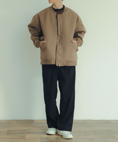 ITEMS URBANRESEARCH（アイテムズ アーバンリサーチ）の「ウールライクメルトン MA-1（MA-1・メンズ・KHK/BLK/MOC・M/L）」の17枚目の写真