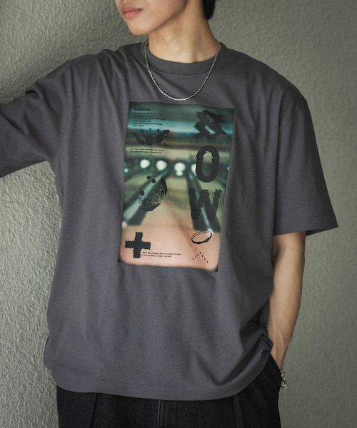 SENSE OF PLACE by URBAN RESEARCH（センスオブプレイスバイアーバンリサーチ）の「フォトグラフィックTシャツ B（Tシャツ/カットソー・メンズ・LIME/IVORY/CHARCOAL・M/L）」の3枚目の写真