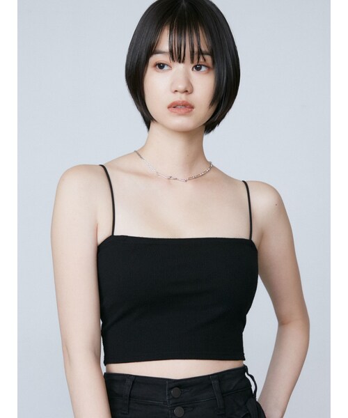EMODA（エモダ）の「ボックスキャミソール（キャミソール・レディース・ホワイト/グレー/ブラック・F）」の2枚目の写真