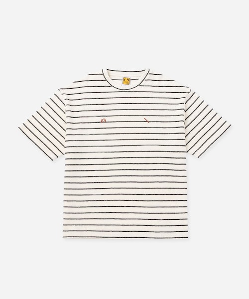 Saturdays NYC(サタデーズ ニューヨークシティ )の「HANG TEN x Saturdays NYC Pile Stripe Tee(Tシャツ/カットソー・レディース・グレー/ホワイト/ダークブラウン/ワイン・L/M/S/XL)」の7枚目の写真