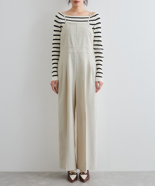 VIS（ビス）の「セットアップサロペット【洗える】（サロペット/オーバーオール・レディース・ブラック/キナリ・F）」の16枚目の写真