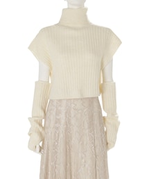 MERCURYDUO | アームウォーマー付きポンチョニット(ニット/セーター)