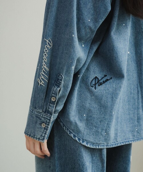 URBAN RESEARCH（アーバンリサーチ）の「『別注』PICCADILLY×URBAN RESEARCH　刺繍デニムシャツ（シャツ/ブラウス・レディース・LT GRAY/LT INDIGO・Free）」の8枚目の写真