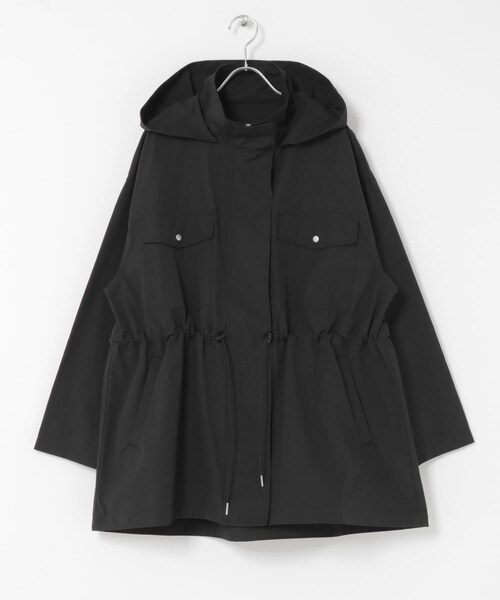 ITEMS URBANRESEARCH(アイテムズ アーバンリサーチ)の「『撥水/イージーケア』ライトフーディーブルゾン(ブルゾン・レディース・ECRU/BLK・Free)」の20枚目の写真