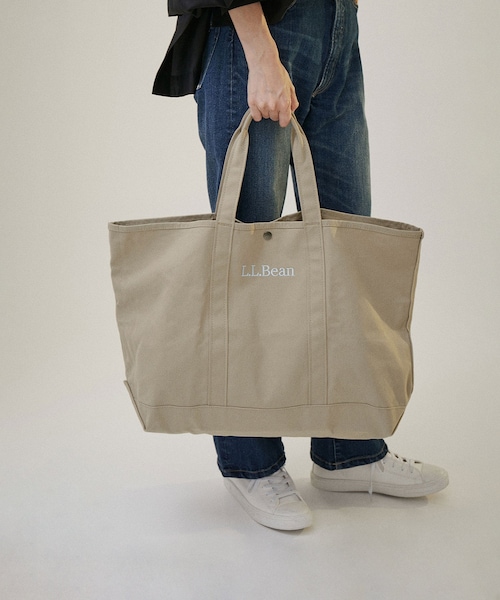ADAM ET ROPE'(アダムエロペ)の「【雑誌掲載】【公式サイト限定】【L.L.Bean for SALON】別注Grocery Tote(トートバッグ・レディース・ピンク/グレー系/ラベンダー/ピンク系/オレンジ系・F)」の9枚目の写真