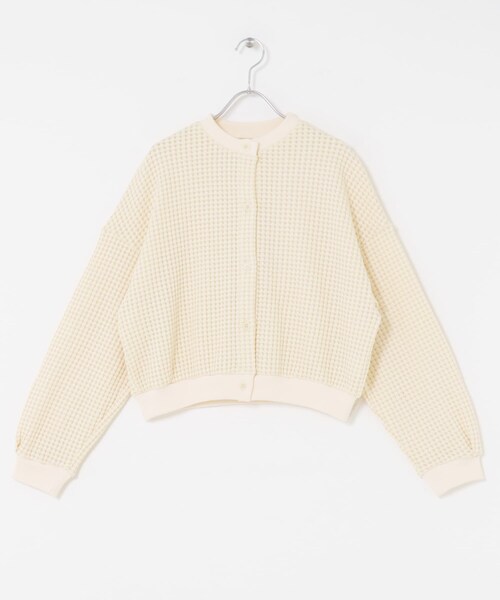 SEAGREEN　BIG WAFFLE CARDIGAN
