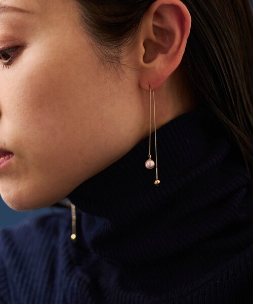 ROPE'(ロペ)の「R(ロペ アール)K10 ピンクパールアメリカンピアス(ピアス(両耳用)・レディース・ゴールド・F)」の18枚目の写真