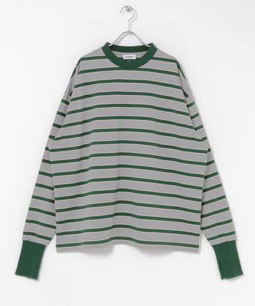 THE GOODLAND MARKET（ザグッドランドマーケット）の「KEIMEN　Strata long T-shirts（Tシャツ/カットソー・メンズ・Gray/Blue/Pink・M/L/XL）」の7枚目の写真