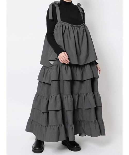 merry jenny（メリージェニー）の「ribbonティアードワンピース（ワンピース・レディース・アイボリー/グレー/ブラック・F）」の16枚目の写真