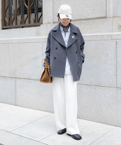 URBAN RESEARCH（アーバンリサーチ）の「スーパー100メルトンPコート（その他アウター・レディース・OFF/D.NAVY/CHARCOAL・FREE）」の18枚目の写真