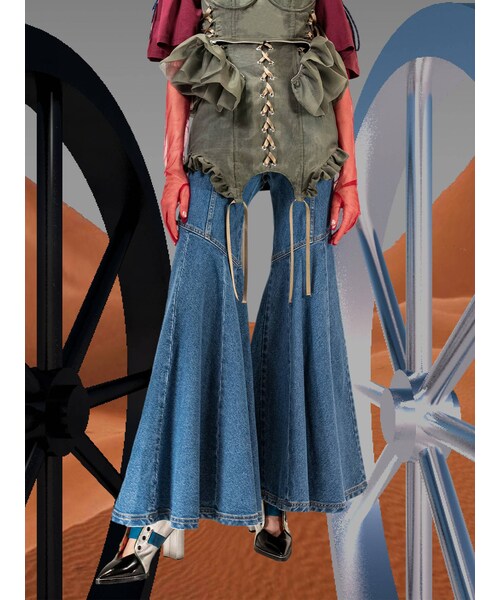 PAMEO POSE（パメオポーズ）の「Super Flare Pants（デニムパンツ 