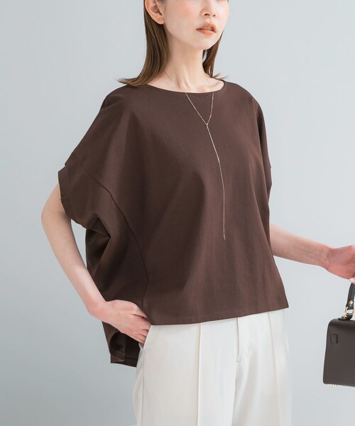 URBAN RESEARCH ROSSO（アーバンリサーチロッソ）の「『WEB/一部店舗限定』UVカットドルマンスリーブプルオーバー（Tシャツ/カットソー・レディース・IVORY/D/BLUE/CAMEL/BROWN・Free）」の16枚目の写真