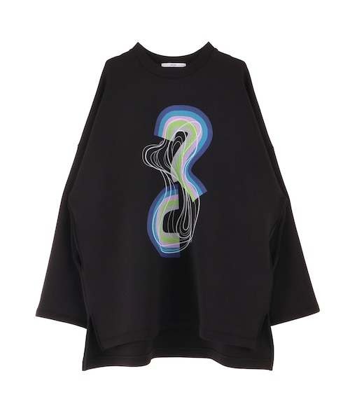 UN3D.（アンスリード）の「STRATUM LAYER LONG T（Tシャツ/カットソー・レディース・ホワイト/ブラック・36/38）」の4枚目の写真