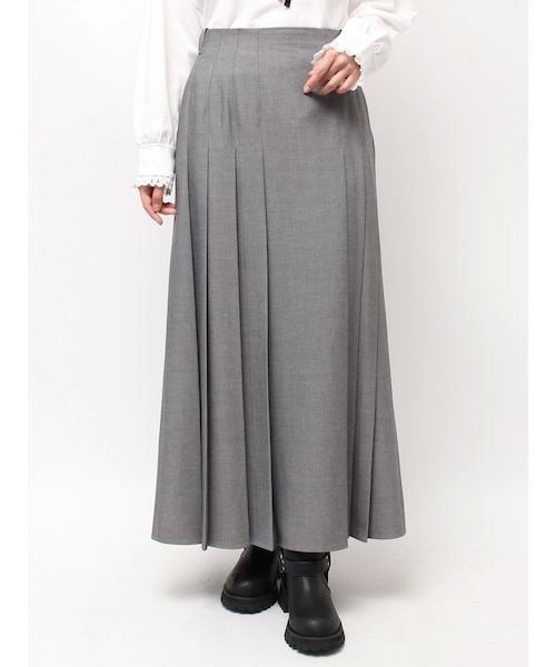 CALNAMUR（カルナムール）の「ランダムプリーツロングＳＫ（スカート・レディース・ライトグレー/チャコールグレー/グレー・F/S/M）」の15枚目の写真