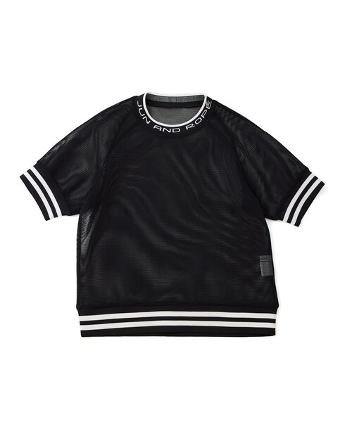 ROPE'（ロペ）の「ダブルメッシュ半袖プルオーバー/セットアップ対応（Tシャツ/カットソー・レディース・ブラック/ホワイト・L/M/S/XL）」の10枚目の写真