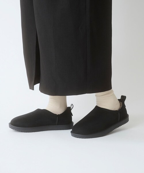 RODE SKO（ロデスコ）の「TEMPERATE　SHLOKムートン風スリッポンレインシューズ（レインシューズ・レディース・BLACK/GRAY・37/38/39）」の16枚目の写真