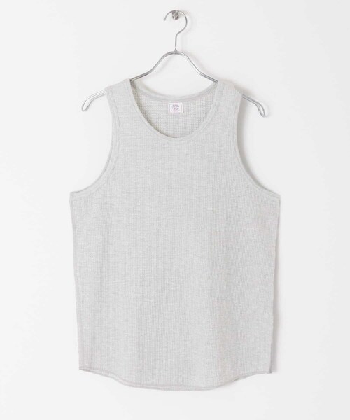 URBAN RESEARCH Sonny Label（アーバンリサーチサニーレーベル）の「『別注』JEMORGAN×Sonny Label　ワッフルラウンドタンクトップ（タンクトップ・メンズ・ナチュラル/ホワイト/杢グレー/ブラック・M/L/XL）」の21枚目の写真