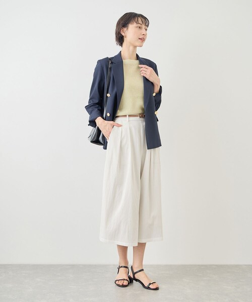 ROPE' PICNIC（ロペピクニック）の「ホワイトレーヨンナイロンガウチョパンツ（スラックス・レディース・ホワイト・L/M/S）」の15枚目の写真