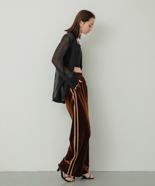 SENSE OF PLACE by URBAN RESEARCH（センスオブプレイスバイアーバンリサーチ）の「シアーテーラードジャケット（テーラードジャケット・レディース・BLACK/IVORY/BROWN・one）」の16枚目の写真