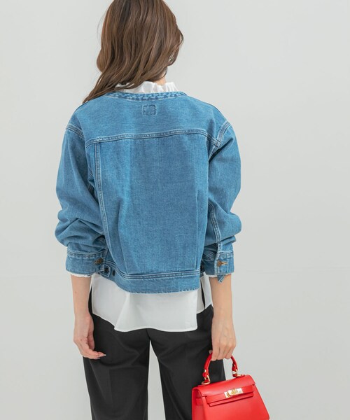 URBAN RESEARCH ROSSO（アーバンリサーチロッソ）の「『別注』Lee101×ROSSO　NOCOLLAR SHORT JACKET（デニムジャケット・レディース・ONE WASH/USED・Short）」の5枚目の写真