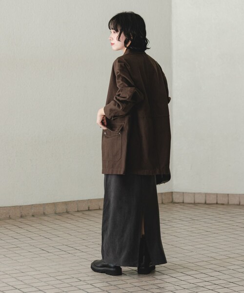 URBAN RESEARCH（アーバンリサーチ）の「キュプラギャザーIラインスカート（スカート・レディース・L.BEIGE/CHARCOAL/BLACK・36/38）」の19枚目の写真