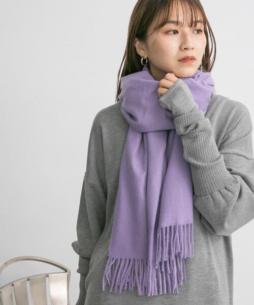 KBF（ケイビーエフ）の「カシミヤタッチ無地ストール（ストール/ショール・レディース・PURPLE/IVORY/L.BLUE・one）」の18枚目の写真