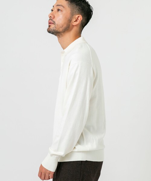 URBAN RESEARCH ROSSO（アーバンリサーチロッソ）の「コットンカシミヤニットポロシャツ（ニット/セーター・メンズ・GRAY/BLACK/IVORY/GREIGE・M/L）」の11枚目の写真