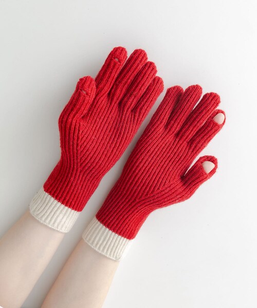 SMELLY（スメリー）の「バイカラーホールタッチグローブ（ベルト・レディース・GRY/YEL/RED/BLK・-）」の4枚目の写真