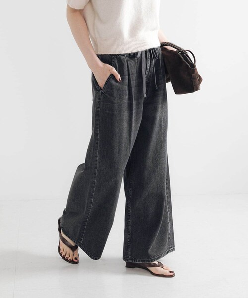URBAN RESEARCH（アーバンリサーチ）の「デニムイージーワイドパンツ（デニムパンツ・レディース・BLUE/BLACK・36/38/40）」の16枚目の写真