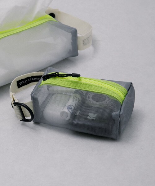 EKAL(エカル)の「TINY GARDEN PRODUCTS マルチユースメッシュポーチ ミニ(その他雑貨・メンズ・WHITE/GRAY・one)」の2枚目の写真