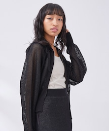 NERGY | ラメニットZIPフーディ(パーカー)