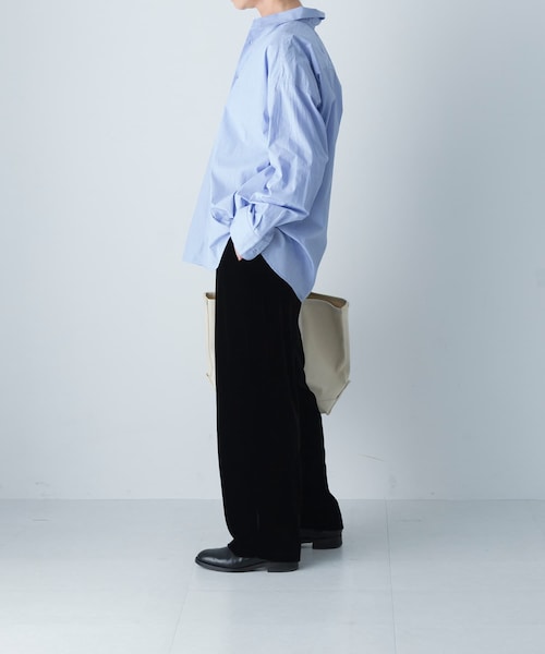 かぐれ（カグレ）の「コットンストライプレギュラーシャツ（シャツ/ブラウス・レディース・BLUE・Free）」の5枚目の写真